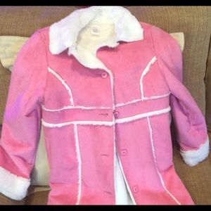 Girls large Gymboree fleece lined pink coat